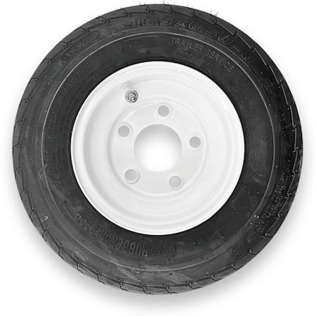 Rubbermaster - Steel Master Rubbermaster 16.5x6.50-8 6 Ply Highway Rib Tire and 5 on 4.5 Stamped Wheel Assembly 598995